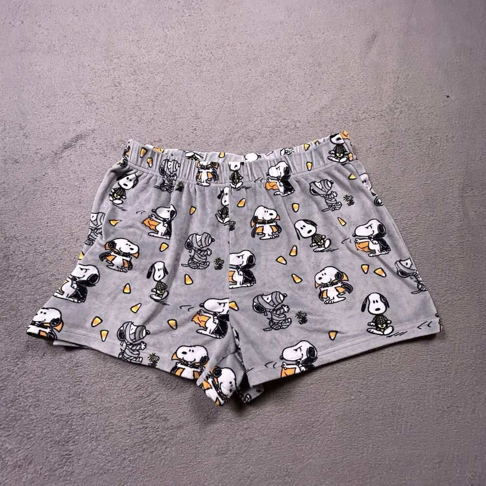 Munki Munki Peanuts Snoopy Pajama Shorts Women's M Snoopy Halloween Spooky